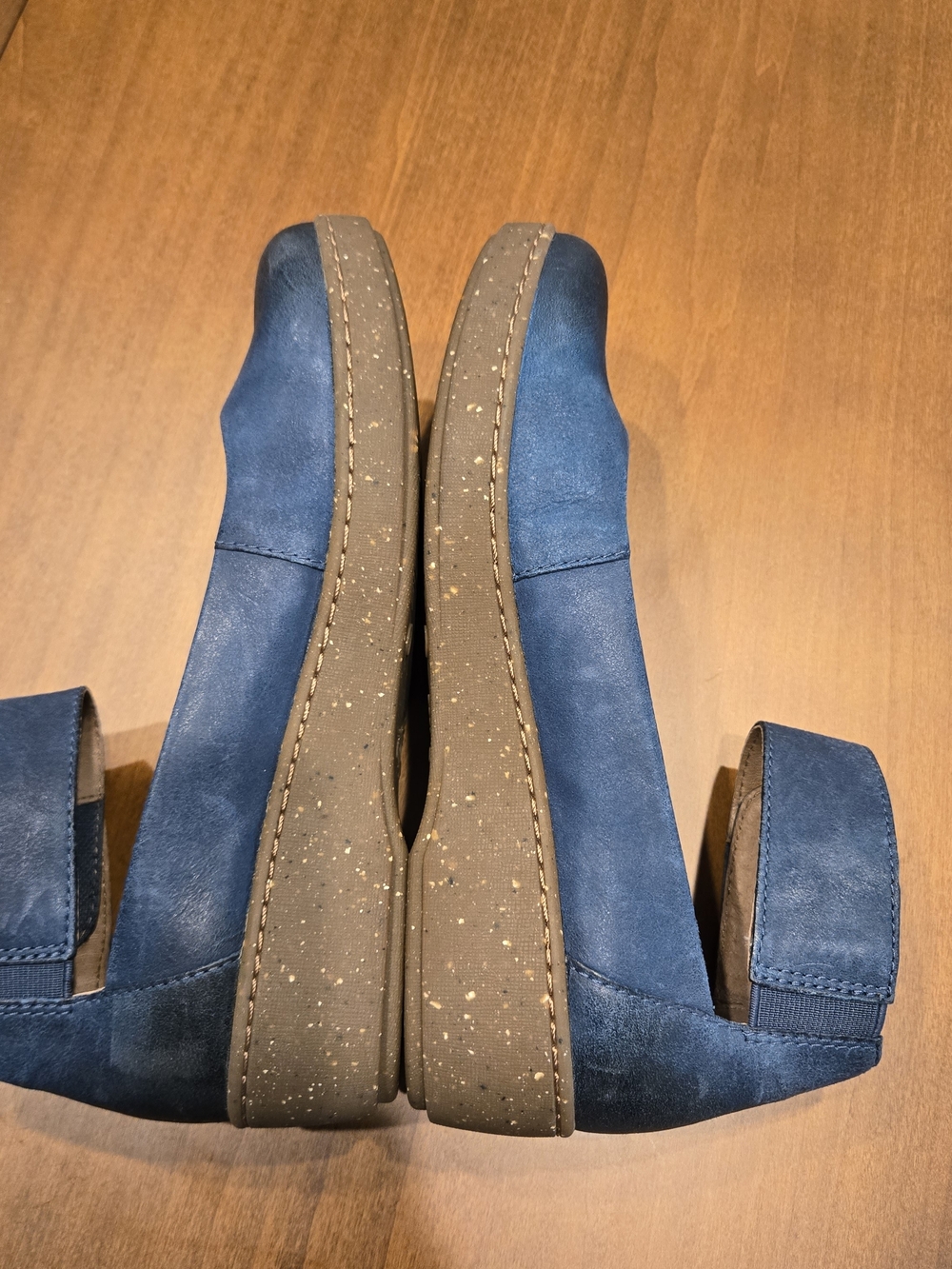 Dansko Blue Leather Ankle Strap Comfort Shoes EU 37 US 6.5-7 Balletcore Boho - Picture 8 of 10